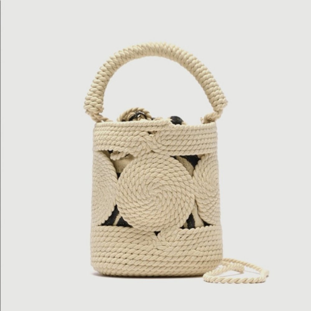 Zara Rope Mini Bucket Bag (NWT)